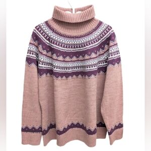 Atlas for women plus size pink turtleneck sweater size  20-22